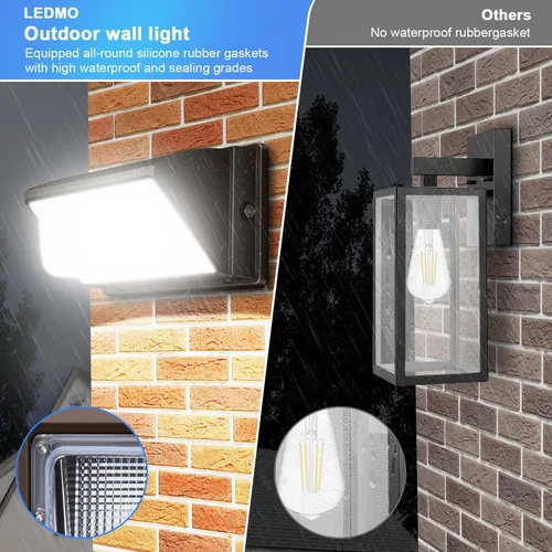 Vista 5 de ledmo Paquete de Pared LED de 150W con Fotocélula de Anochecer a Amanecer 5000K Impermeable Luminaria Comercial para Exteriores 21000lm 100-277V