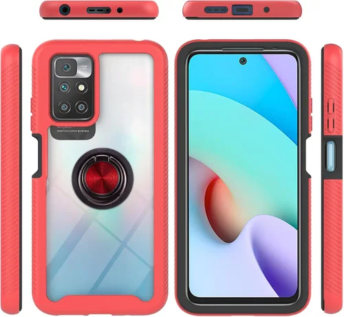 Vista 129 de Funda compatible con Xiaomi Poco X3 NFC, compatible con Xiaomi Poco X3 Pro/Poco X3 Ring Stand 3 en 1, color negro