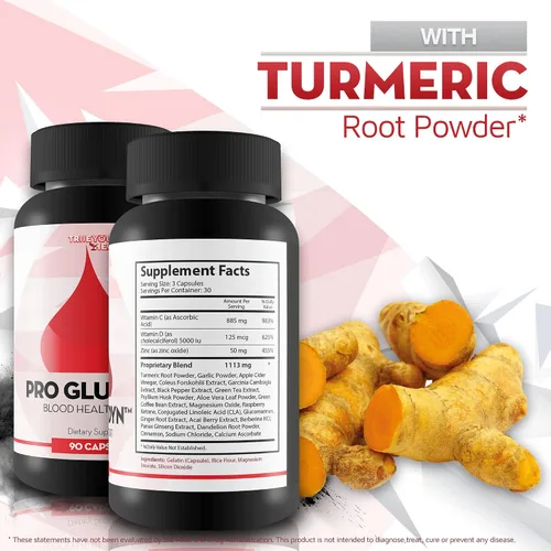 Vista 6 de Pro Glucydyn - Suplemento de apoyo a la salud de Blood S - Ajo, cúrcuma, berberina, té verde + vitaminas, minerales y hierbas - Promueve la salud