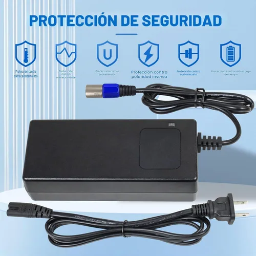 Vista 6 de Cargador de batería de ácido-plomo de 24V 4A con conector XLR macho de 3 pines para batería de plomo GLE AGM de 24 voltios, adaptador de carga