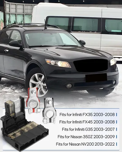 Vista 2 de ANODZU 24380-79913 Fusible de Batería y 24340-7F000 Abrazadera de Terminal Positivo de Batería, Compatible con Nissan 350Z 2003-2009 NV200 2013-2022