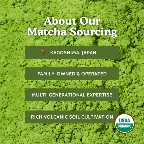 Vista 5 de SEN CHA Naturals Polvo matcha orgánico diario, auténtico té verde japonés, polvo matcha de grado culinario y ceremonial de primera y segunda