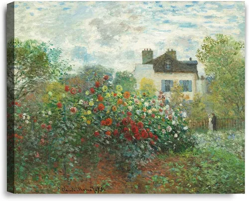 Vista 69 de IPIC - Reproducción artística de los lirios de agua de Claude Monet 1906, impresiones giclée coinciden con el marco dorado clásico, arte de pared