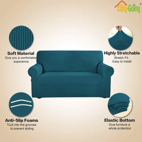 Vista 12 de Easy-Going - Funda elástica sobredimensionada para sofá, 1 pieza, protector muebles, suave, parte inferior elástica, para niños, tela jacquard