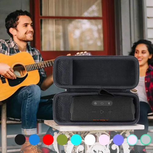 Vista 9 de Funda rígida compatible con JBL Flip 7 6 5 4 Altavoz portátil impermeable (funda negra)