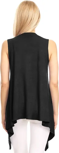 Vista 5 de LL - Chaleco ligero para mujer, abierto en el frente, de punto Fabricado en EE. UU.