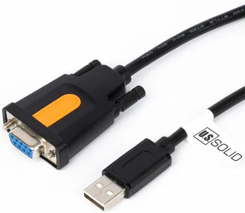 Vista 2 de Cable USB a RS232 DB9 hembra de 4.9 ft/4.92 pies con chipset FTDI para equipos U.S. Solid Windows 11,10, 8.1, 8, 7, Vista, XP, 2000, Linux y Mac