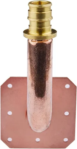 Vista 4 de Paquete de 10 unidades EFIELD Pex-A Expansion F1960 Connection, codo de cobre con brida de pared, longitud de 1/2 a 6 pulgadas (STUB013) Pex-A