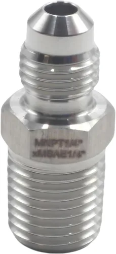 Vista 11 de HFS (R) 1/2 "NPT macho a 1/2" SAE Macho Flare Tubing Adapter Manguera Conector Accesorios de tubería de acero inoxidable 304