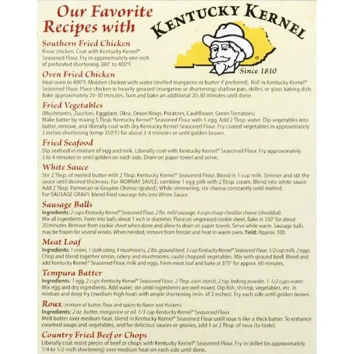 Vista 8 de Kentucky Kernel - Mezcla de harina sazonada a granel de 10 onzas (paquete de 4), 40 onzas en total, pollo, chuletas, carne de res, mariscos