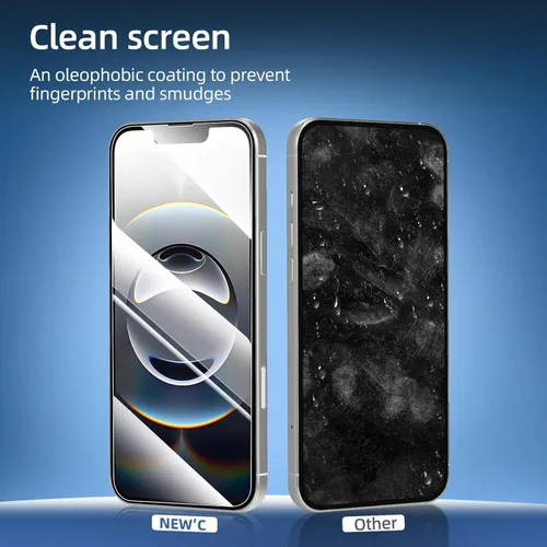Vista 86 de NEW'C Paquete de 3 protectores de pantalla de privacidad para iPhone Air/iPhone 17 Air (6.5 pulgadas), película de vidrio templado antiespía
