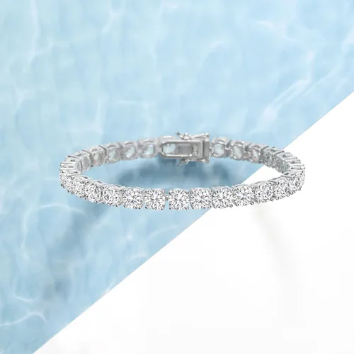 Vista 4 de Ross-Simons 23.00 ct. t.w. CZ Tennis Bracelet in Sterling Silver