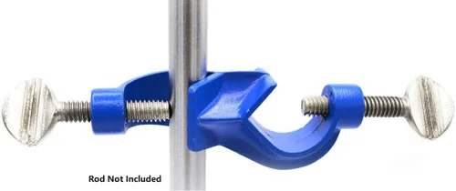Vista 4 de EISCO Bosshead, ángulo recto, se adapta a varillas de hasta 0.630 in, tornillo ajustable, aleación de zinc con recubrimiento en polvo resistente
