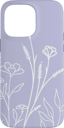 Vista 21 de Summer Wildflowers Pattern Pastel Design Floral Periwinkle Case for iPhone 17