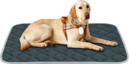 Vista 11 de Furrybaby - Alfombrilla para jaula de perro con base antideslizante lavable a máquina, tapete plano para camita de mascota para dormir