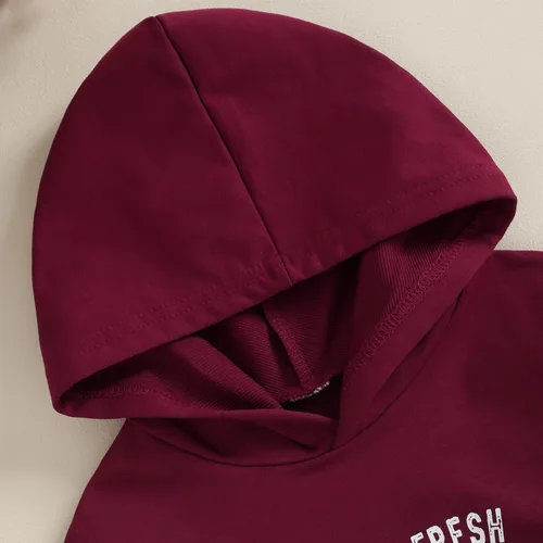 Vista 3 de Socutebabe Ropa de otoño para bebé niño, manga larga, sudadera con capucha de tablero de ajedrez, sudadera con capucha para mamá