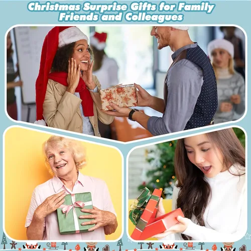 Vista 6 de Juego de 144 bálsamos labiales de Navidad, 48 bálsamos labiales de Feliz Navidad, regalos de agradecimiento para compañeros de trabajo, amigas
