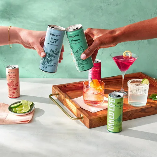 Vista 9 de Naked Life Bebidas sin alcohol, Classic G&T - Licores sin alcohol bajos en calorías con cero azúcar - Latas de 8.4 onzas líquidas, paquete de 4