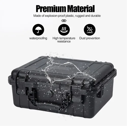 Vista 5 de Caja de disco duro 3.5 pulgadas 20 bahías Multi-protección HDD Caja de almacenamiento maleta con espuma externa de disco duro Estuche de transporte