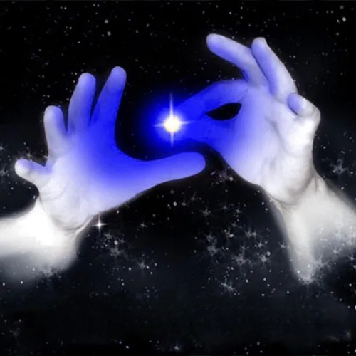 Vista 2 de MilesMagic Juego de 2 luces mágicas con punta de pulgar Luces de todas partes Luces intermitentes fáciles de hacer desde cualquier lugar de Azul