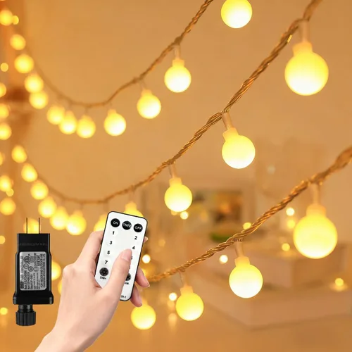 Vista 10 de RaThun - Cadena de luces LED con forma de esfera.
