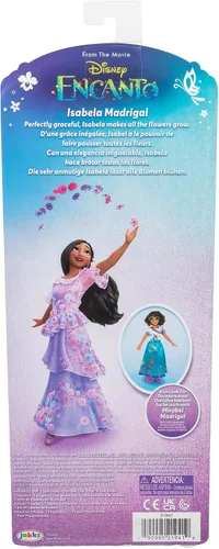 Vista 7 de Disney Encanto Muñeca de moda de Isabela con vestido, zapatos y horquilla