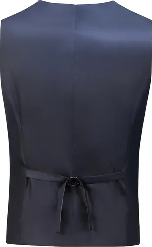 Vista 3 de Mens Suit Vest Formal Dress Tuxedo Vests for Men Slim Fit Casual Business Wedding Waistcoat