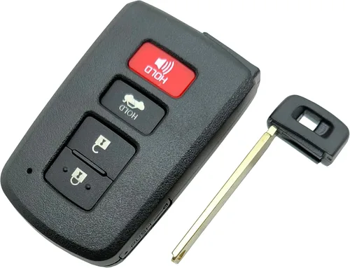Vista 6 de Funda de repuesto inteligente para llavero para Toyota Highlander Avalon Camry Corolla RAV4 2019 2018 2017 (negro)