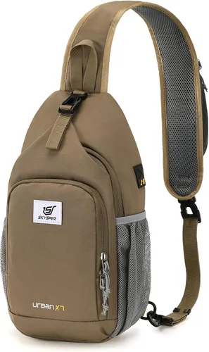 Vista 22 de SKYSPER - Mochila cruzada con bloqueo RFID, mochila de bandolera, mochila para el hombro y el pecho, mochila de viaje y senderismo, para mujeres