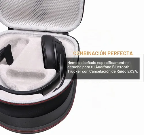 Vista 3 de LTGEM - Funda rígida para auriculares Bluetooth BlueParrott B450-XT/B350-XT/S650-XT/B550-XT y JLab Go Work Gen 2 con cancelación de ruido, bolsa