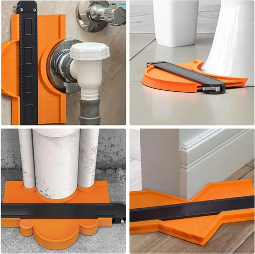 Vista 6 de Duplicador de medidor de contorno con cerradura, paquete de 2 herramientas de perfil de medidor de duplicación de contorno de forma ancha