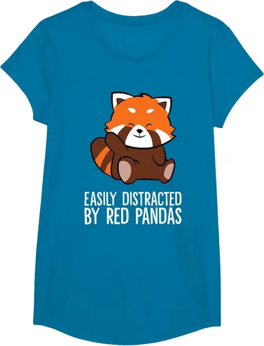Vista 29 de Red Panda Love Easily Distracted By Red Pandas T-Shirt Asphalt Grey