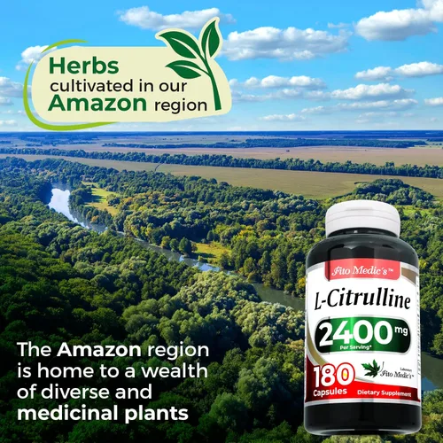 Vista 6 de FITO MEDIC'S Laboratorio L citrulina 180 cápsulas 2400 mg L citrulina Cápsulas Ultra alta absorción.