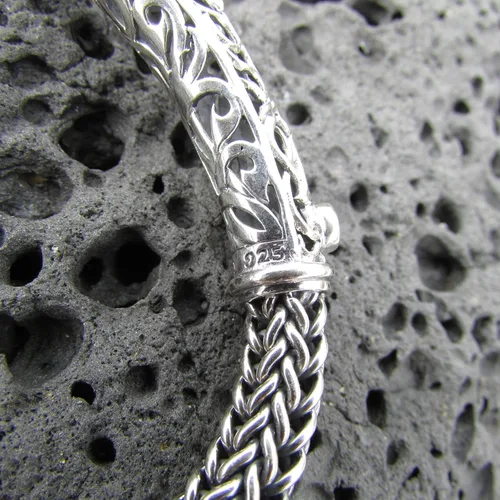 Vista 8 de Pulsera Turtle Manta Ray. Plata de Ley. Peridoto. 7 pulgadas.