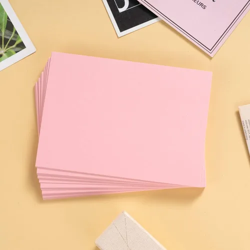 Vista 7 de Paquete de 100 tarjetas de papel grueso en blanco para invitaciones, tarjetas de felicitación, postales, fotos, papel grueso de 250 GSM