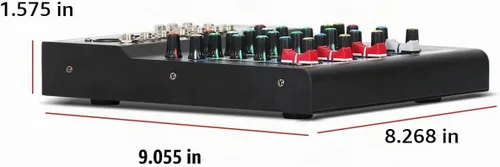 Vista 5 de Depusheng HT4 Bluetooth compatible con Bluetooth - Consola digital profesional para DJ con mezclador USB de 4 canales, tableros de mezcla