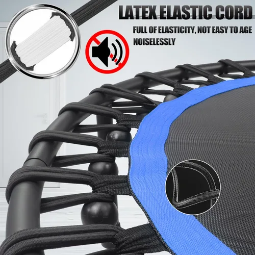 Vista 2 de Newan Mini trampolín silencioso de 40 a 48 pulgadas, trampolín de fitness, bungee rebote, entrenamiento cardiovascular, entrenamiento para adultos