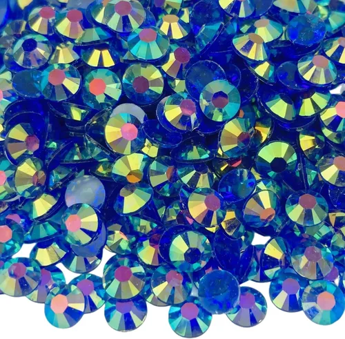 Vista 9 de Diamantes de imitación de resina con parte trasera plana, 10000 diamantes de imitación redondos de resina AB de 0.118 pulgadas para ropa, botellas