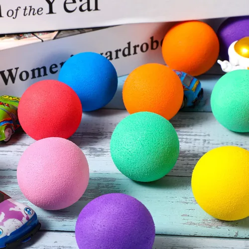 Vista 4 de Cindeer 100 mini bolas de espuma a granel para niños, bolas de esponja suaves y ligeras de 1.57 pulgadas, orbe de juego surtido para cumpleaños