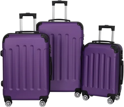 Vista 40 de Juego de equipaje de 3 piezas – Maletas con ruedas giratorias multidireccionales – Bolsa de viaje Maleta ABS con bloqueo TSA – Maletas de carcasa