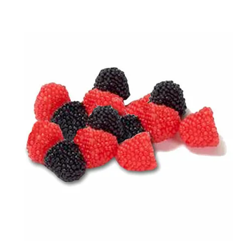 Vista 3 de Needzo Bolsas de bocadillos de gomitas de Jelly Bean Frambuesas y moras para llevar, caramelos masticables de tamaño bocado, caramelos de goma
