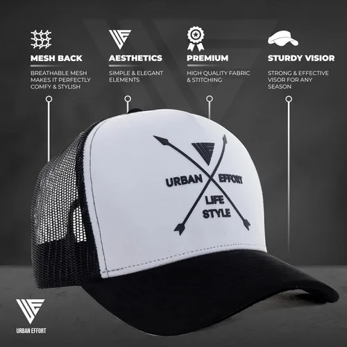 Vista 94 de Urban Effort Gorra trasera de malla, para hombres y mujeres, gorra de béisbol de 5 paneles, gran cierre a presión para caza y senderismo