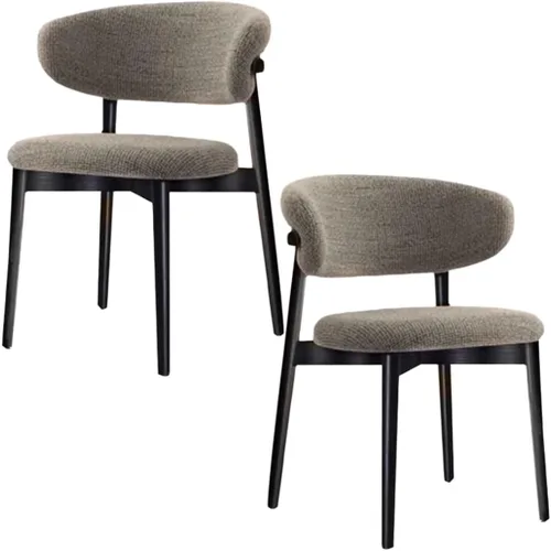 Vista 14 de YVYKFZD Juego de sillas de comedor, sillas de cocina de madera maciza, silla de comedor tapizada con respaldo curvo, silla de sala de estar sin Gris