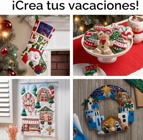 Vista 4 de Bucilla 86147 Candy Express Media de fieltro para Navidad, 18 pulgadas