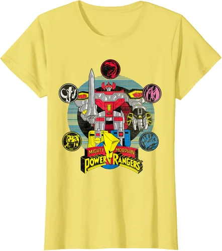 Vista 31 de Power Rangers Camiseta Megazord Asfalto