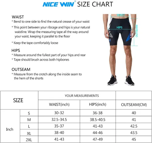 Vista 5 de NICEWIN - Pantalones cortos de ciclismo para hombre, con acolchado 3D y secado rápido