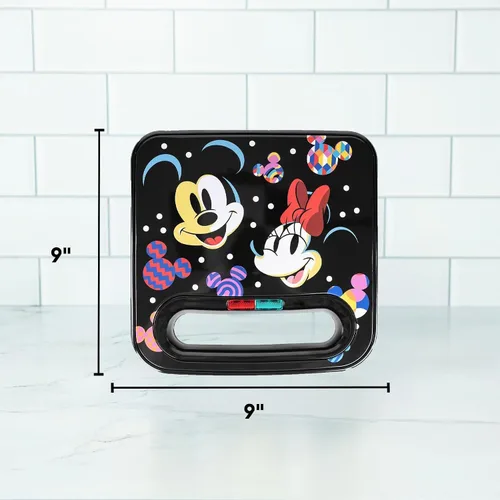 Vista 3 de Uncanny Brands Sandwichera Disney Mickey y Minnie Mouse - Pequeño aparato de cocina