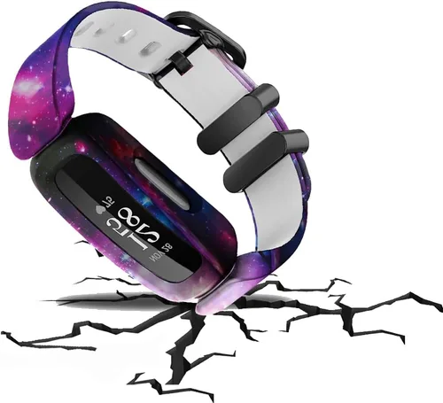 Vista 2 de Bandas de silicona de repuesto compatibles con Fitbit Ace 3, correas ajustables con patrón colorido para Fitbit Ace 3 bandas