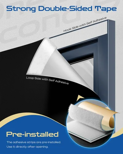 Vista 2 de Cortinas opacas 100% para dormitorio, persianas opacas portátiles de 28