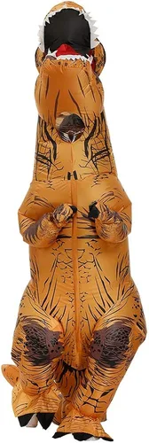 Vista 6 de KOOYNN Disfraz inflable de dinosaurio T-REX para Halloween para adultos